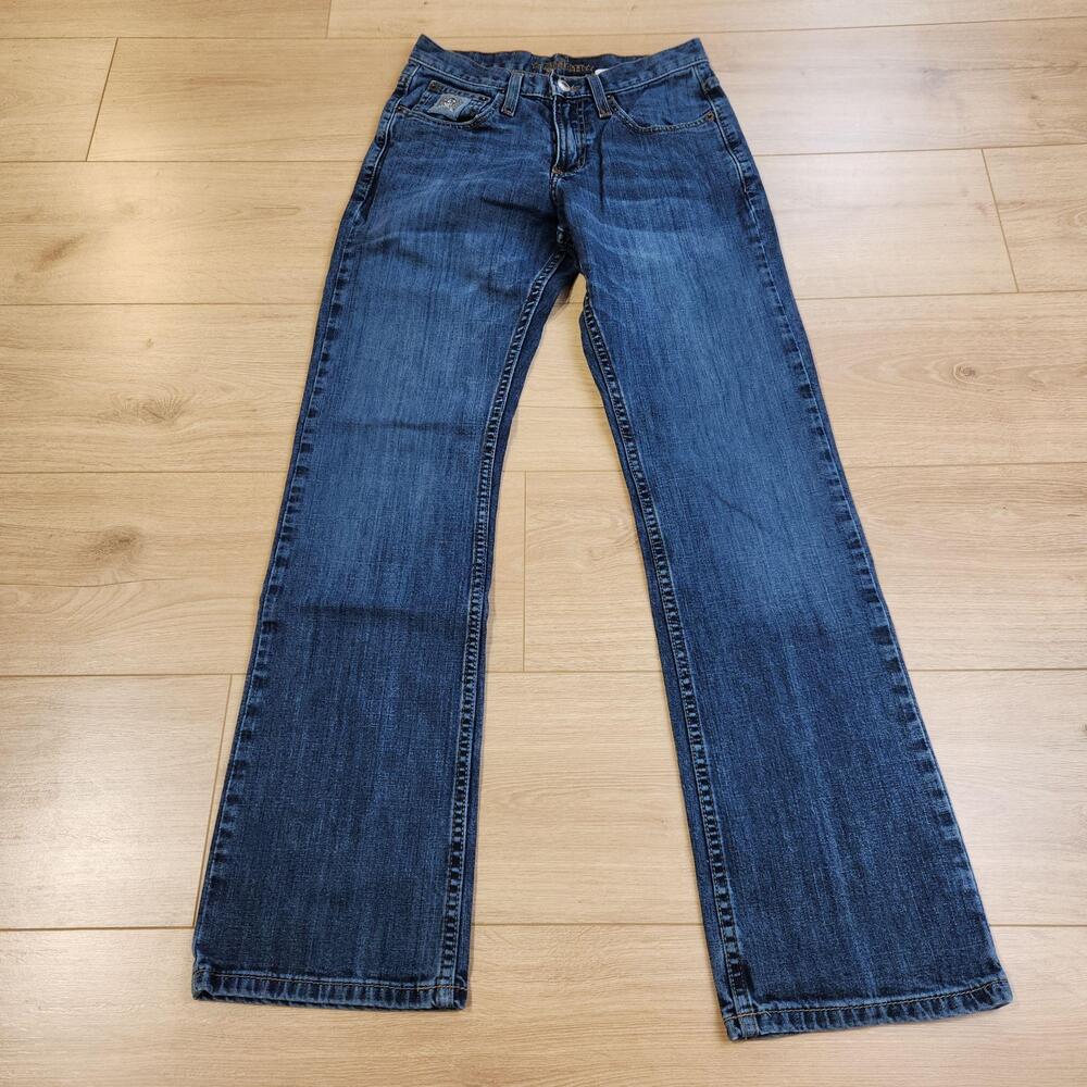 Cinch Silver Label Jeans Mens 27x32 Blue Med Wash Regular Straight Stretch Denim